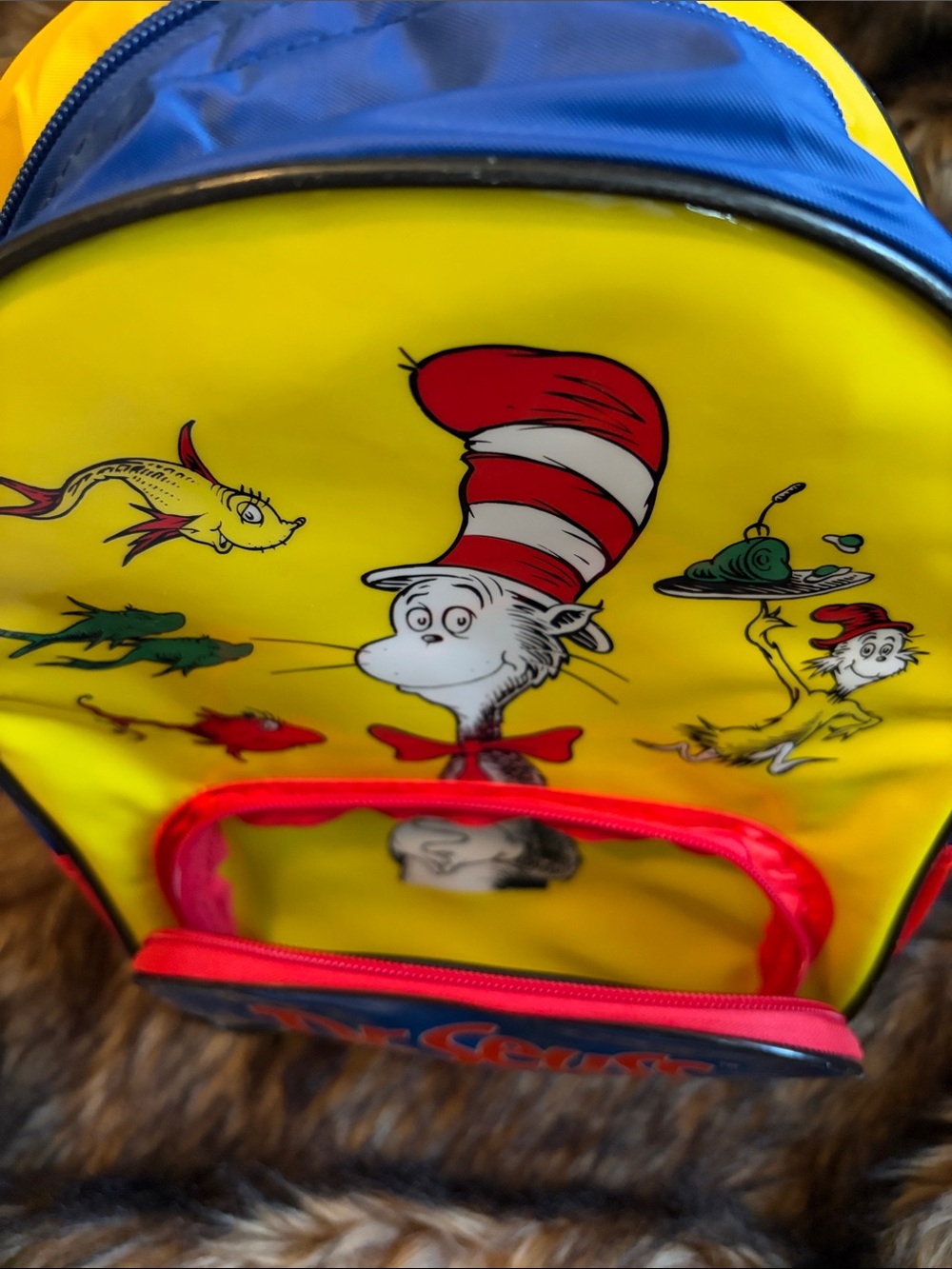 Dr Seuss & His Friend’s Cat And The Hat Kids Backpack 9.5x12 - Picture 5 of 7
